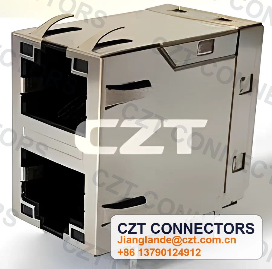 Single-Port PCB Mount ICM RJ45 Integrated Magnetics Jack