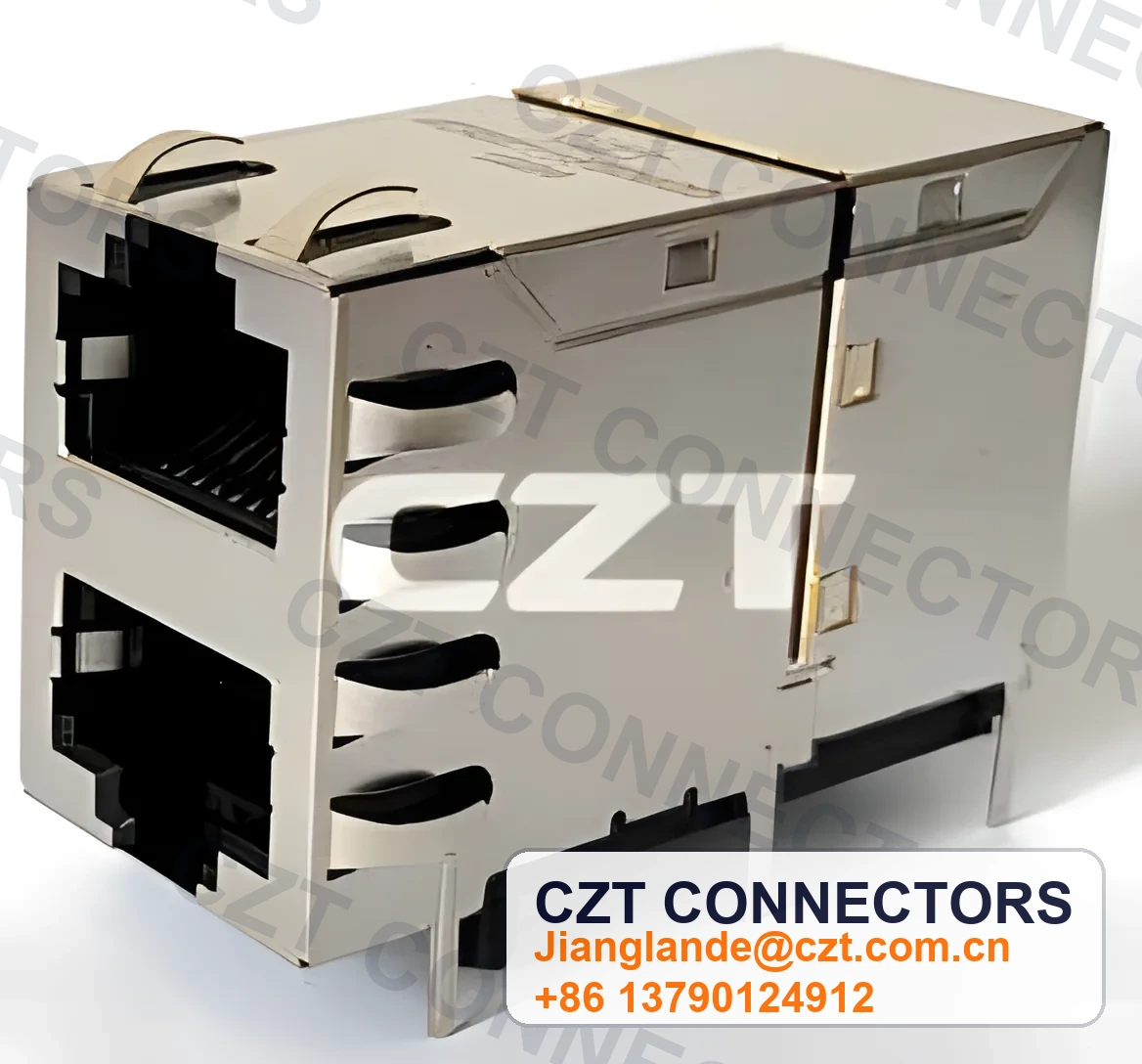 Single-Port PCB Mount ICM RJ45 Integrated Magnetics Jack