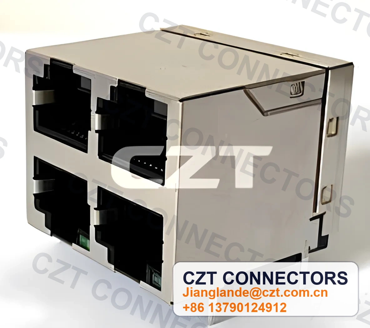Single-Port PCB Mount ICM RJ45 Integrated Magnetics Jack