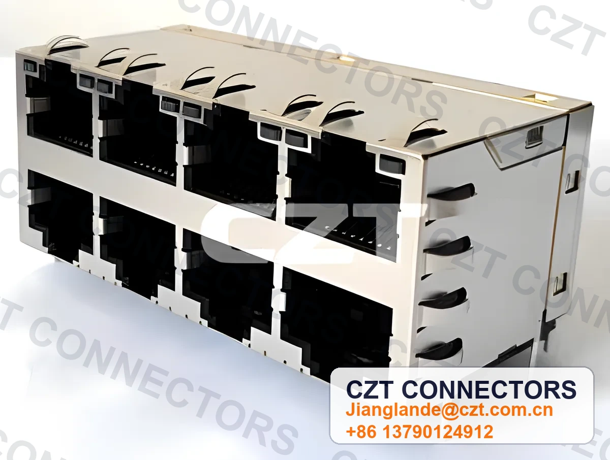 Single-Port PCB Mount ICM RJ45 Integrated Magnetics Jack