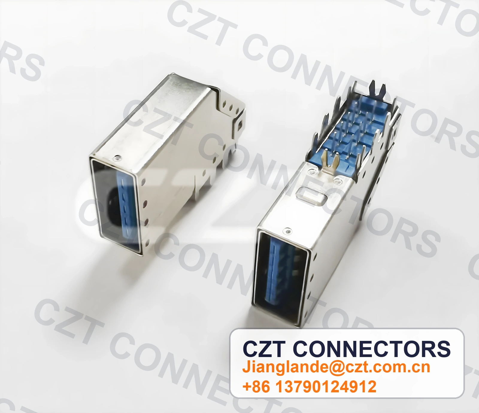 USB 3.0 Type-A Female Receptacle Board/Panel-Mount Connector