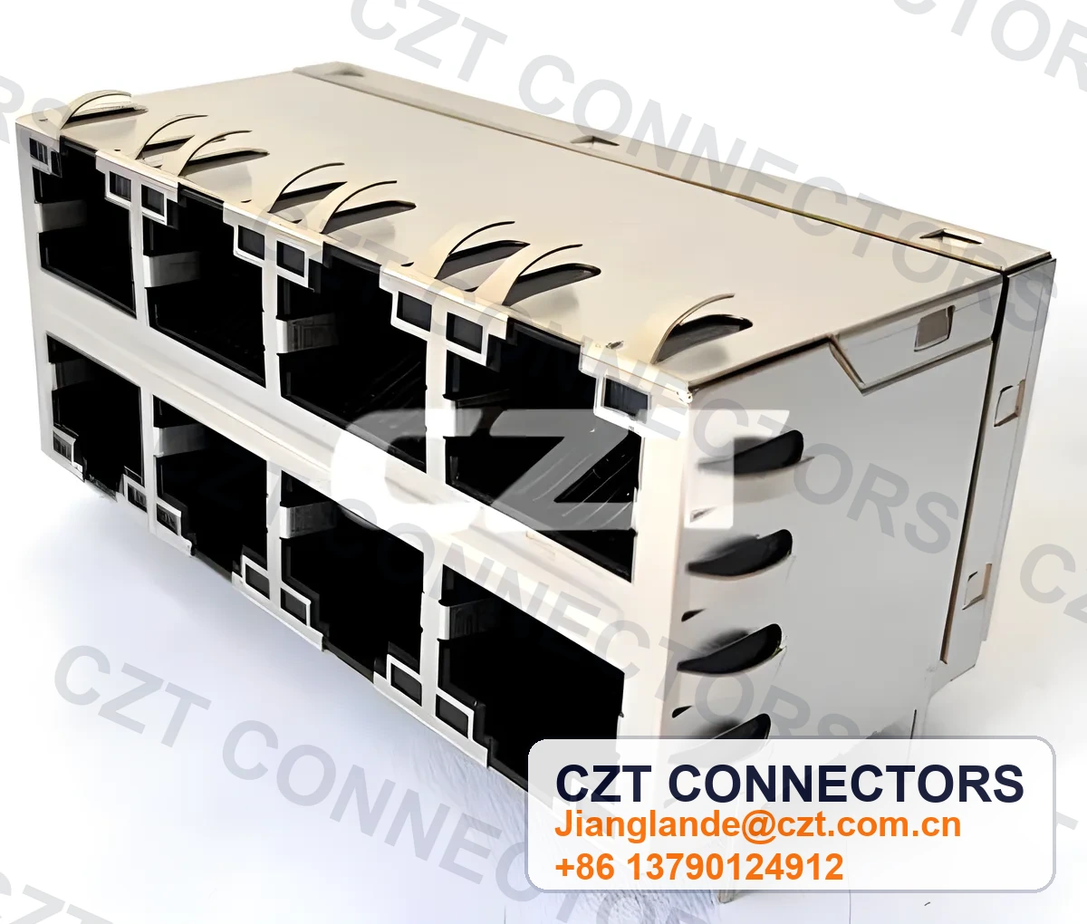 Single-Port PCB Mount ICM RJ45 Integrated Magnetics Jack