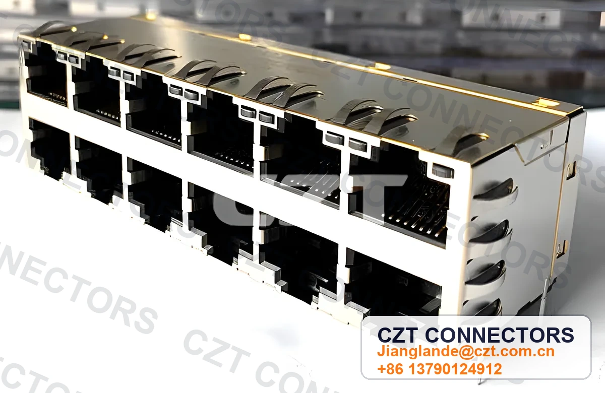 Single-Port PCB Mount ICM RJ45 Integrated Magnetics Jack
