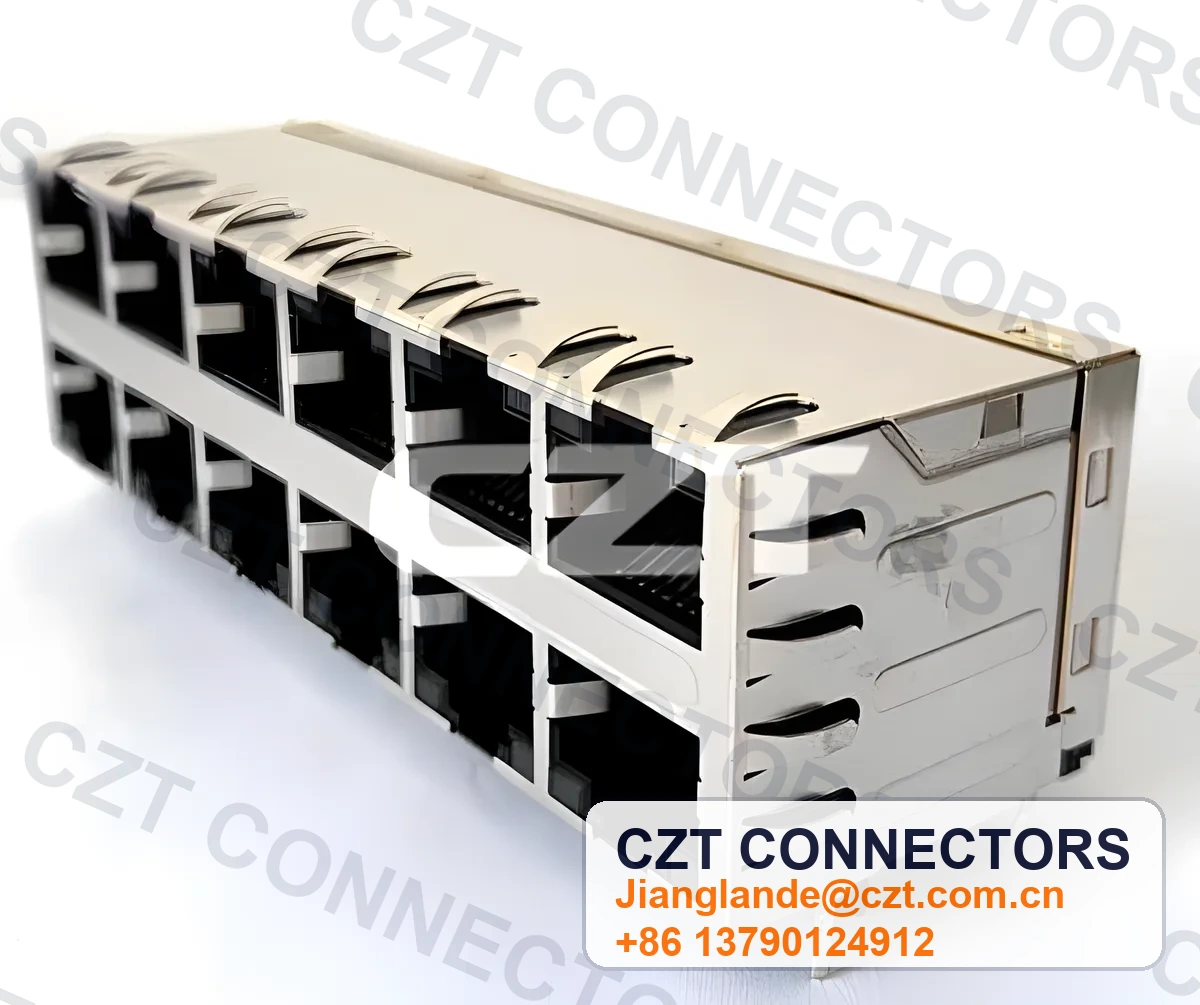 Single-Port PCB Mount ICM RJ45 Integrated Magnetics Jack