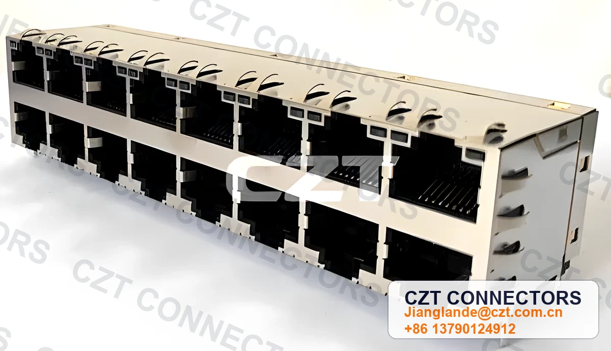 Single-Port PCB Mount ICM RJ45 Integrated Magnetics Jack