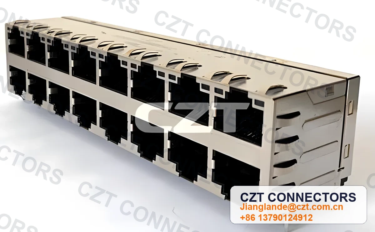Single-Port PCB Mount ICM RJ45 Integrated Magnetics Jack
