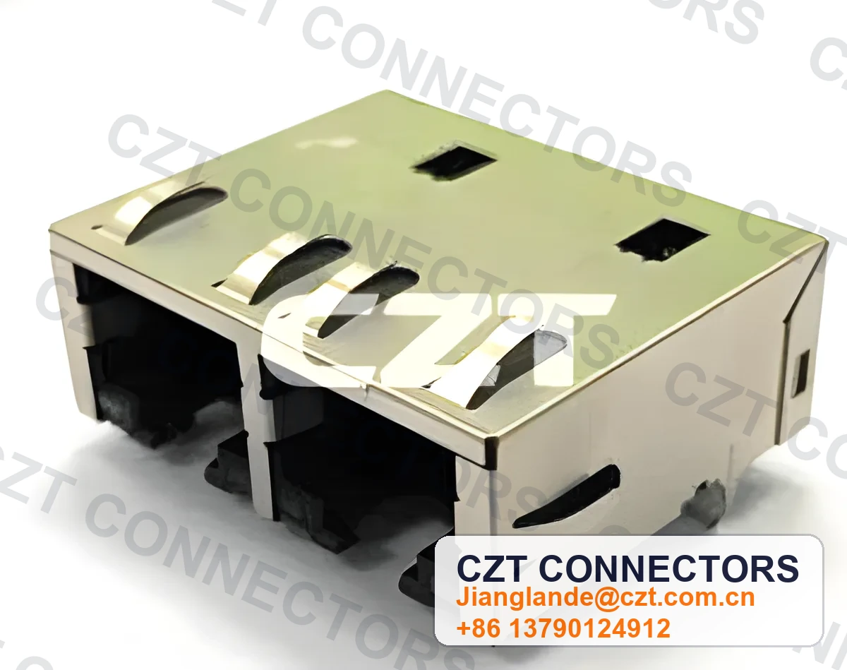 Single-Port PCB Mount ICM RJ45 Integrated Magnetics Jack