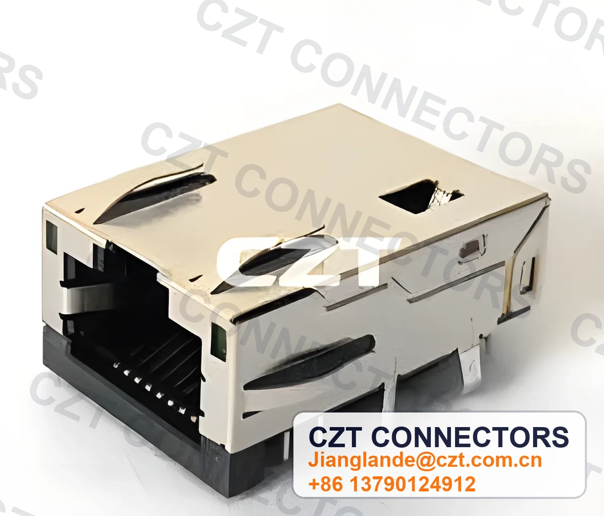 Single-Port PCB Mount ICM RJ45 Integrated Magnetics Jack