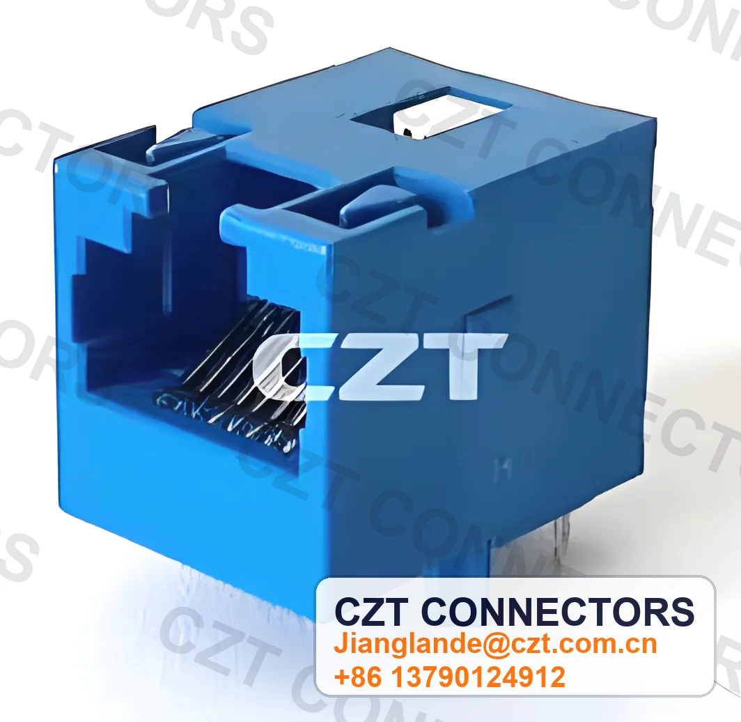 Single-Port PCB Mount ICM RJ45 Integrated Magnetics Jack