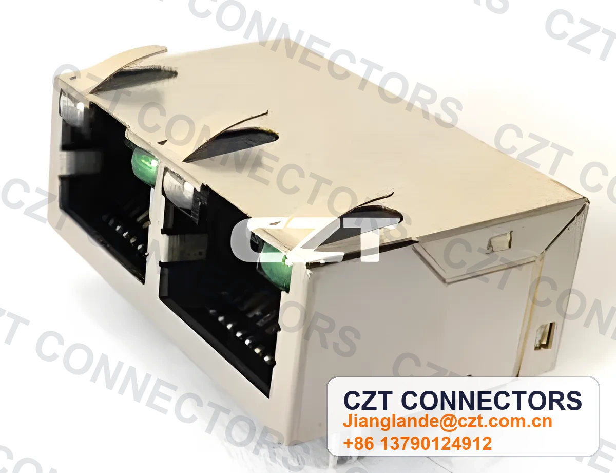 Single-Port PCB Mount ICM RJ45 Integrated Magnetics Jack