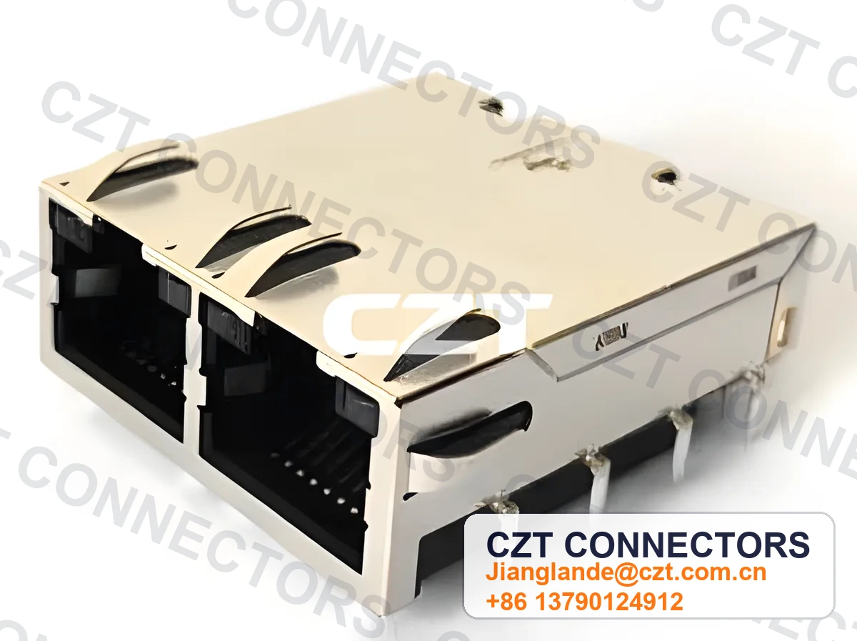 Single-Port PCB Mount ICM RJ45 Integrated Magnetics Jack