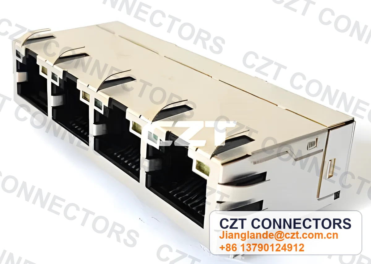 Single-Port PCB Mount ICM RJ45 Integrated Magnetics Jack