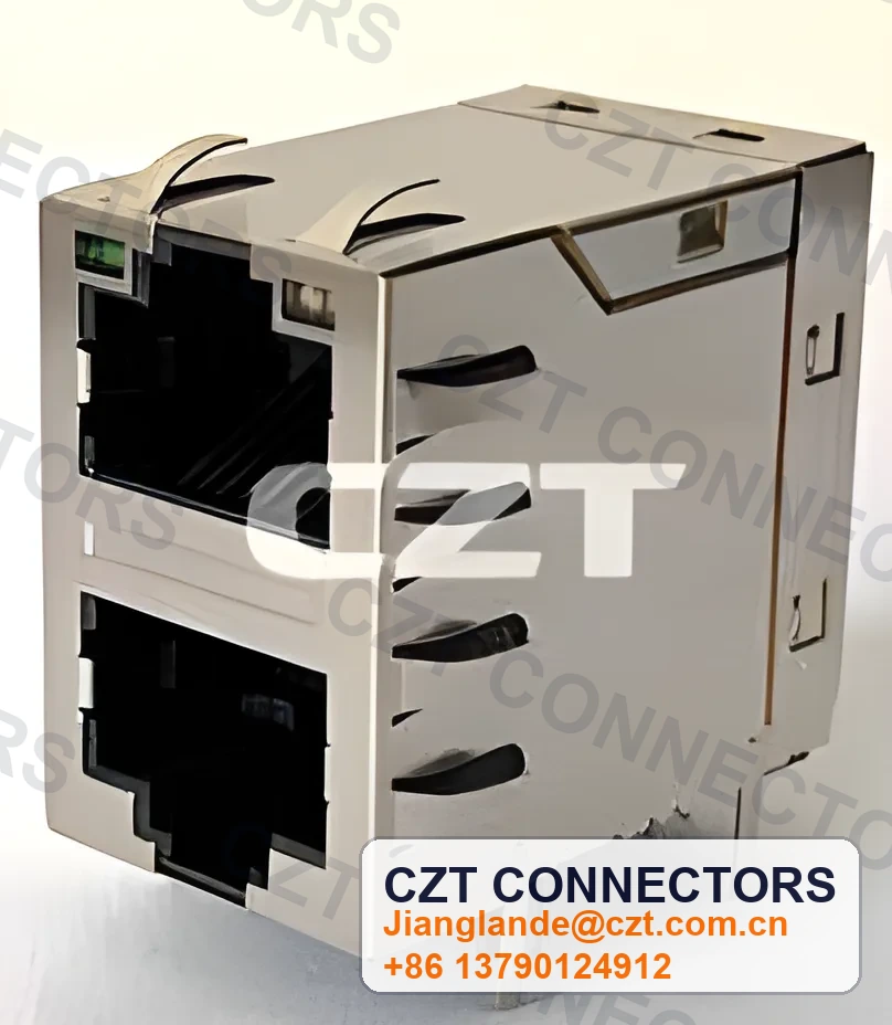 Single-Port PCB Mount ICM RJ45 Integrated Magnetics Jack
