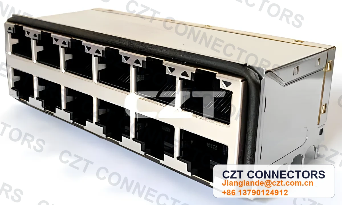 Single-Port PCB Mount ICM RJ45 Integrated Magnetics Jack