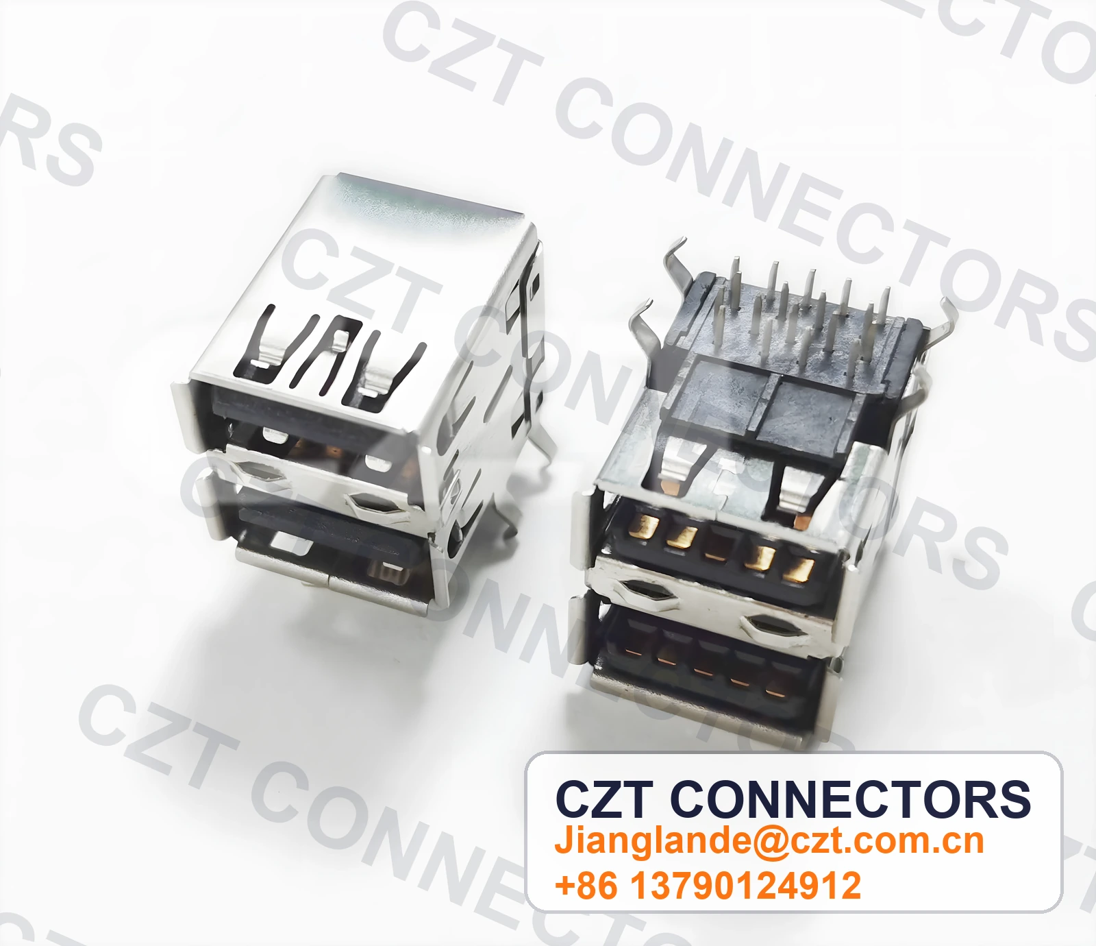 USB 3.0 Type-A Female Receptacle Board/Panel-Mount Connector