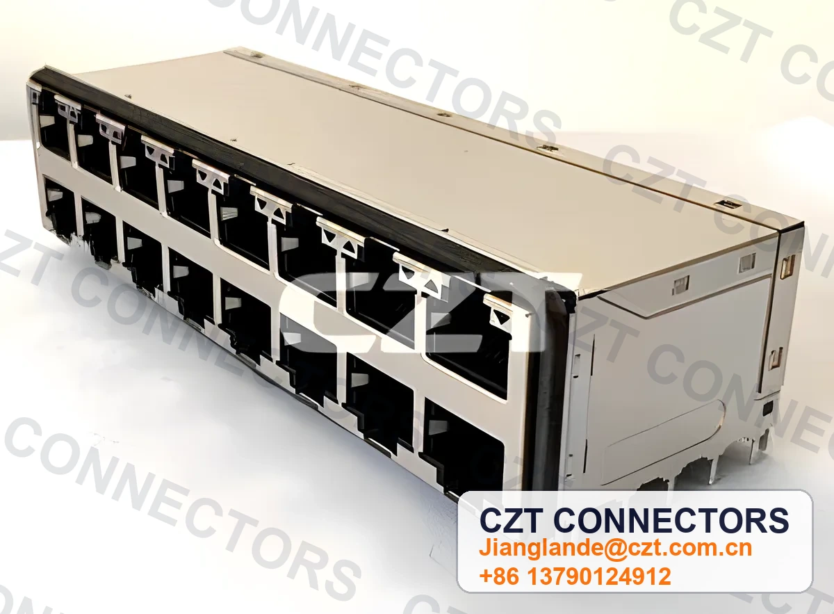 Single-Port PCB Mount ICM RJ45 Integrated Magnetics Jack