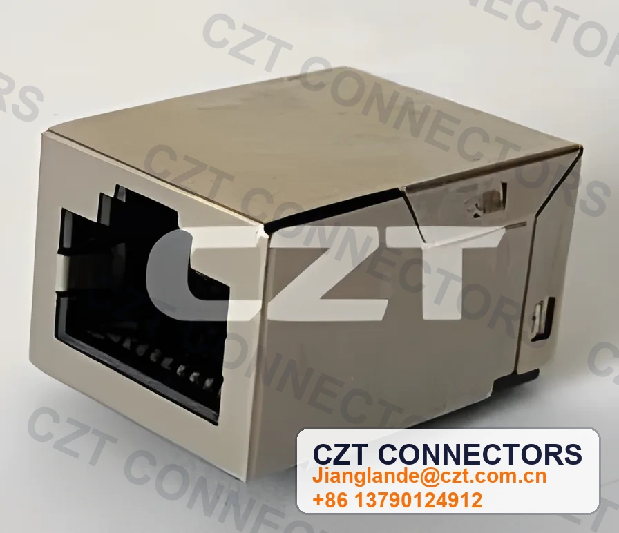 Single-Port PCB Mount ICM RJ45 Integrated Magnetics Jack