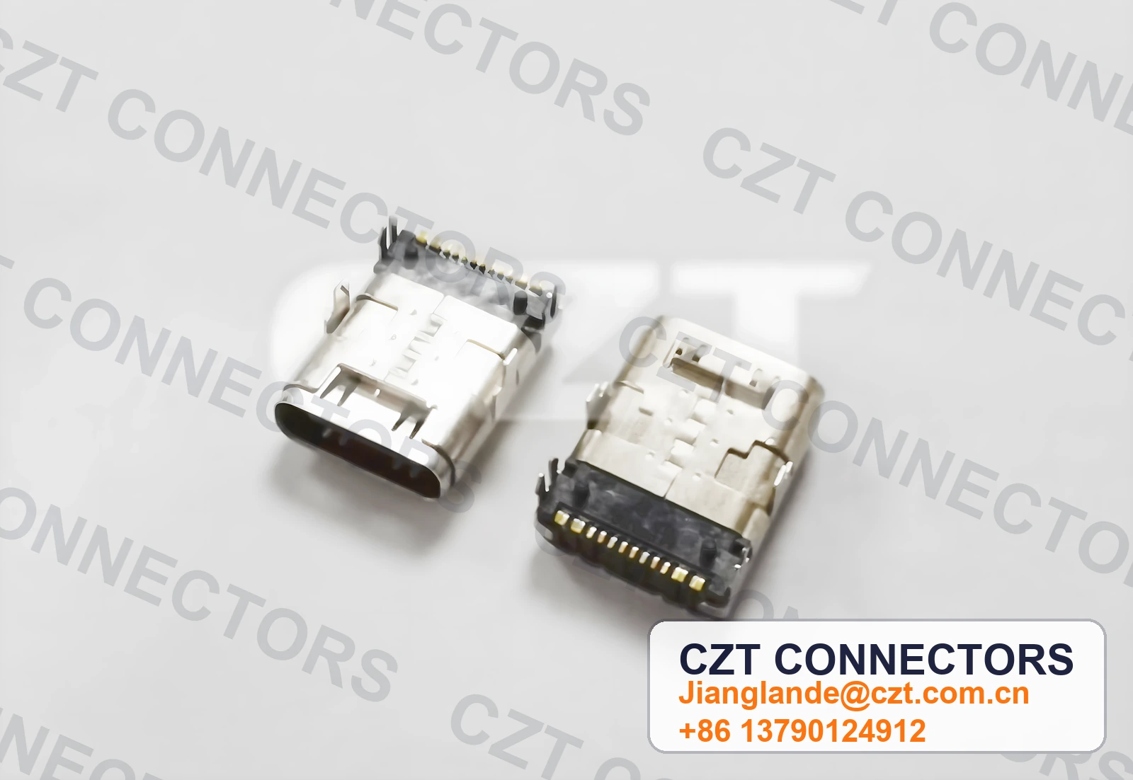 USB Type-C Female Receptacle Board/Panel-Mount Connector