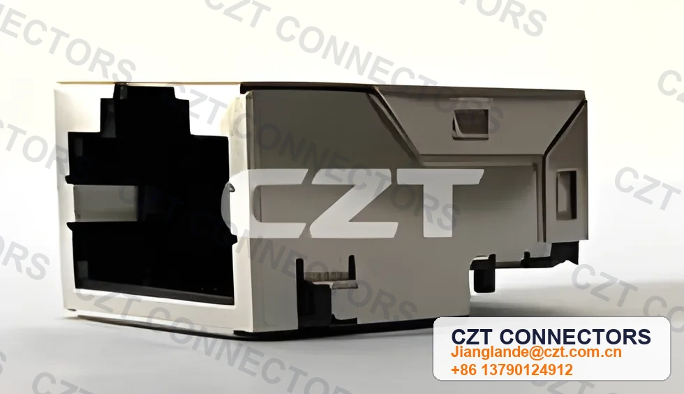 Single-Port PCB Mount ICM RJ45 Integrated Magnetics Jack