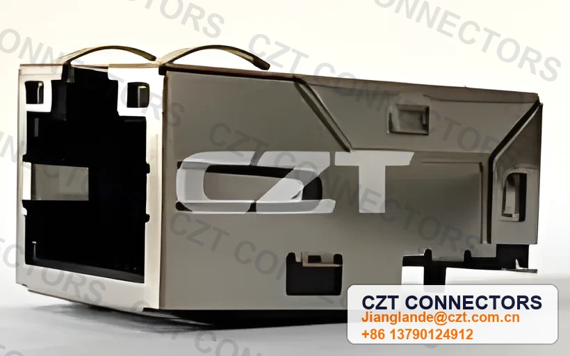 Single-Port PCB Mount ICM RJ45 Integrated Magnetics Jack