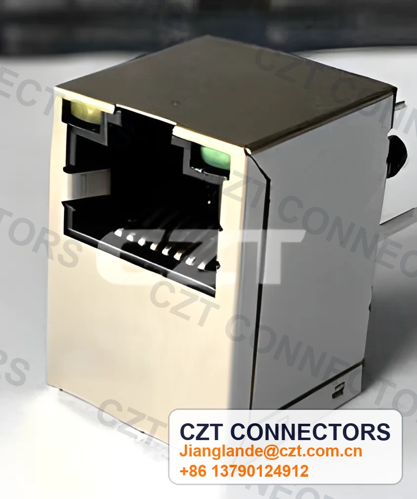 Single-Port PCB Mount ICM RJ45 Integrated Magnetics Jack