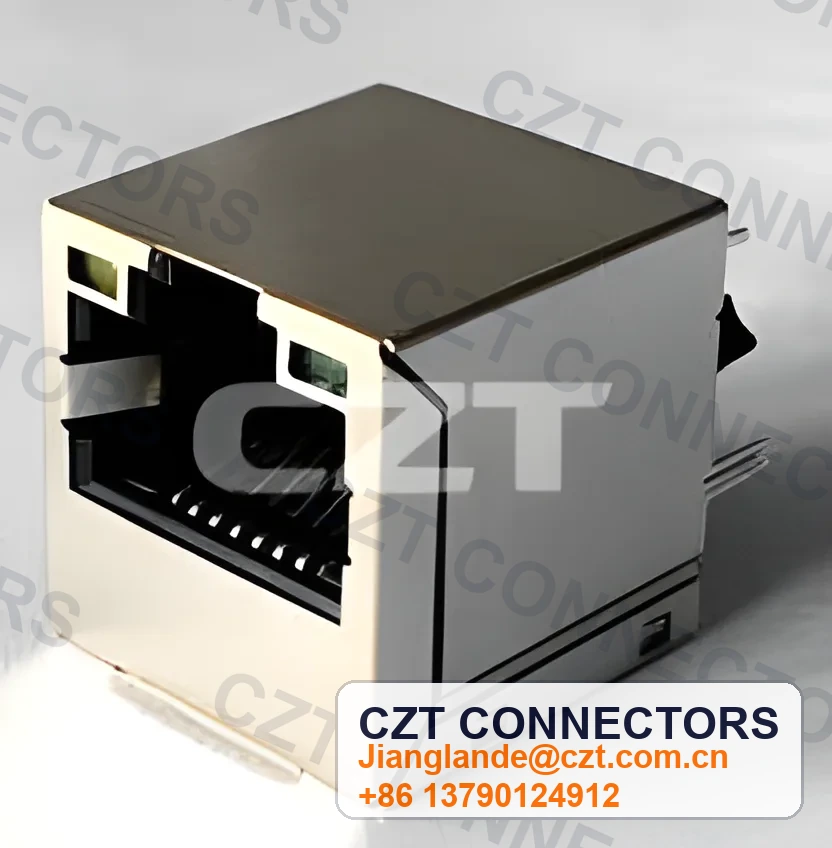 Single-Port PCB Mount ICM RJ45 Integrated Magnetics Jack