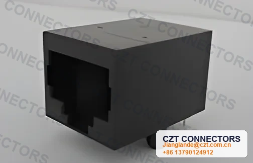 Single-Port PCB Mount Unshielded LED ICM RJ45 Integrated Magnetics Jack