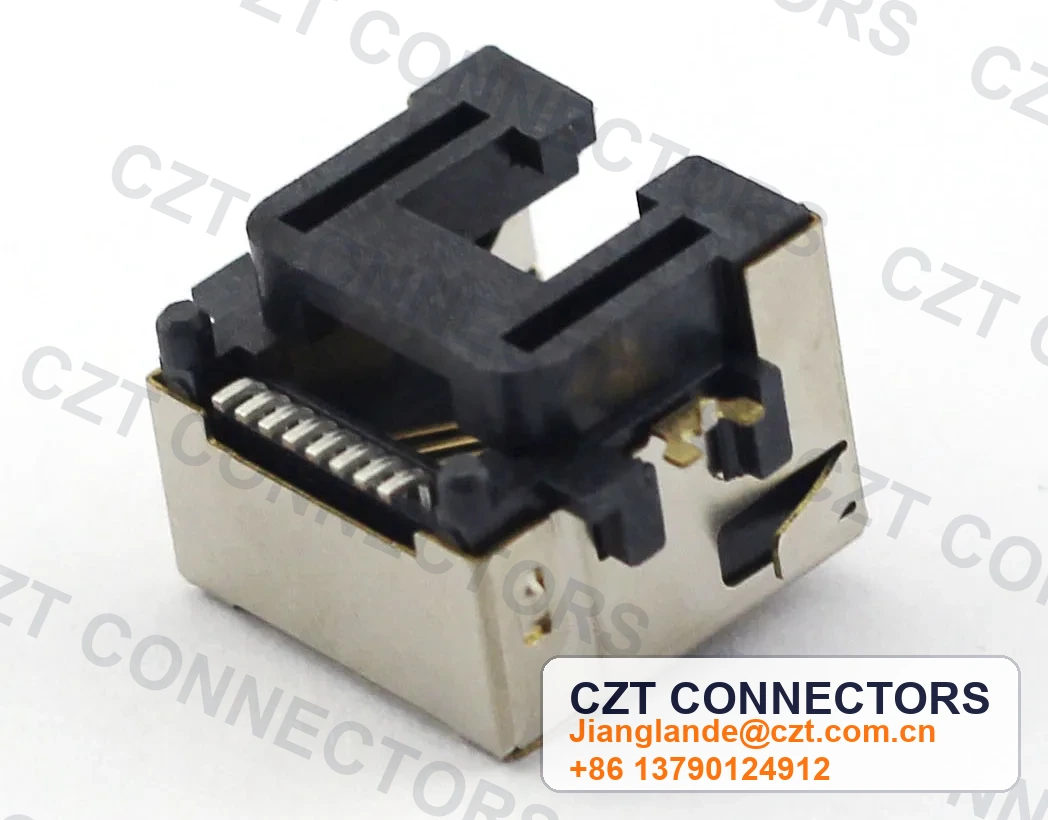 Single-Port SMT Shielded RJ45 Modular Jack