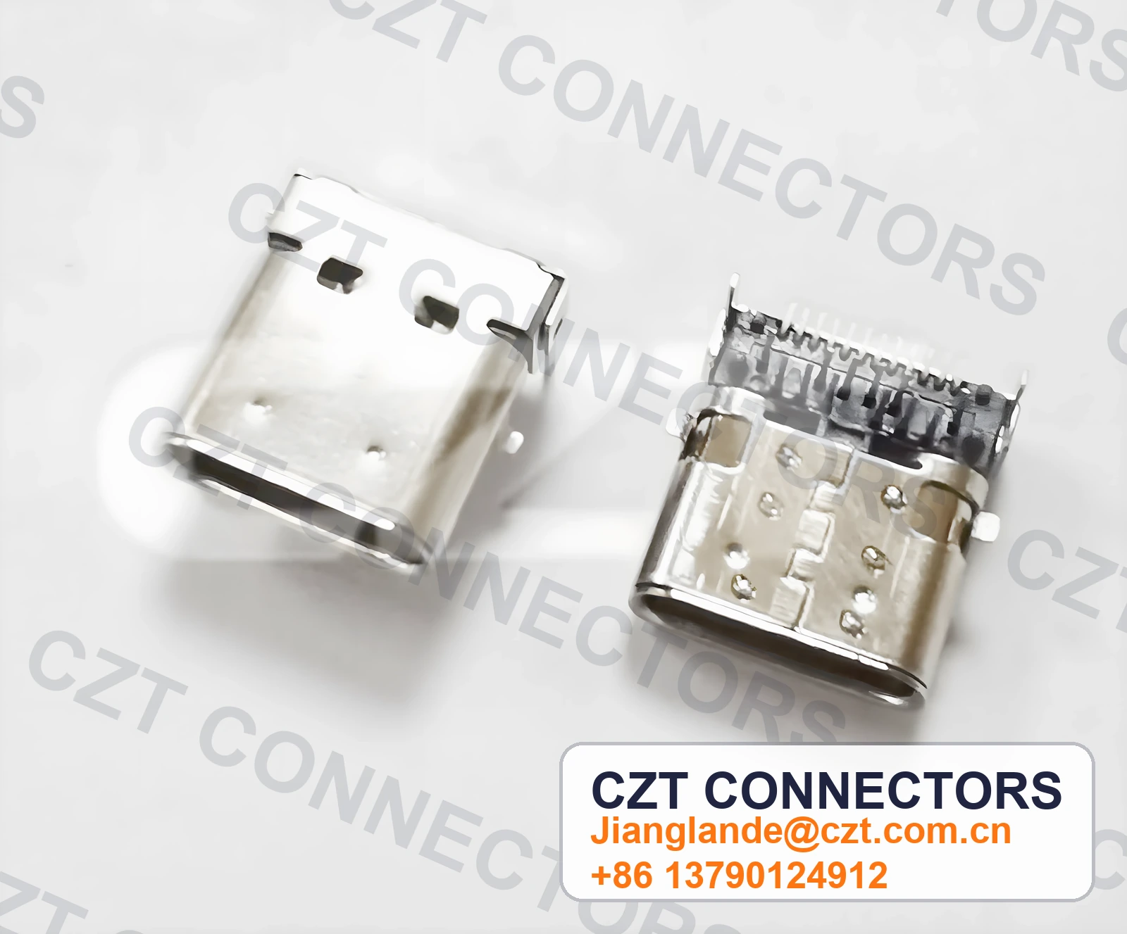 USB Type-C Female Receptacle Board/Panel-Mount Connector