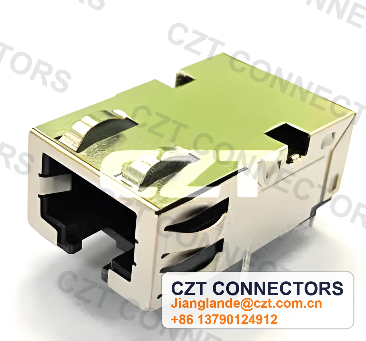 Single-Port PCB Mount ICM RJ45 Integrated Magnetics Jack