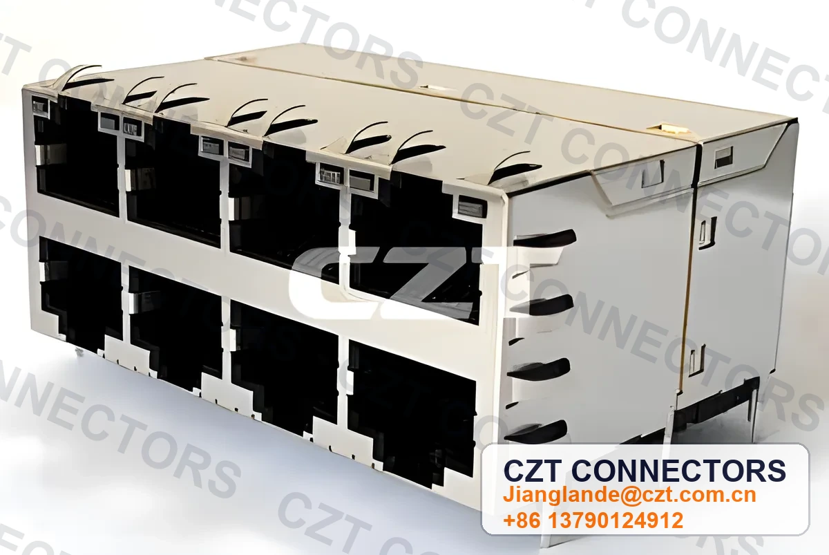 Single-Port PCB Mount ICM RJ45 Integrated Magnetics Jack