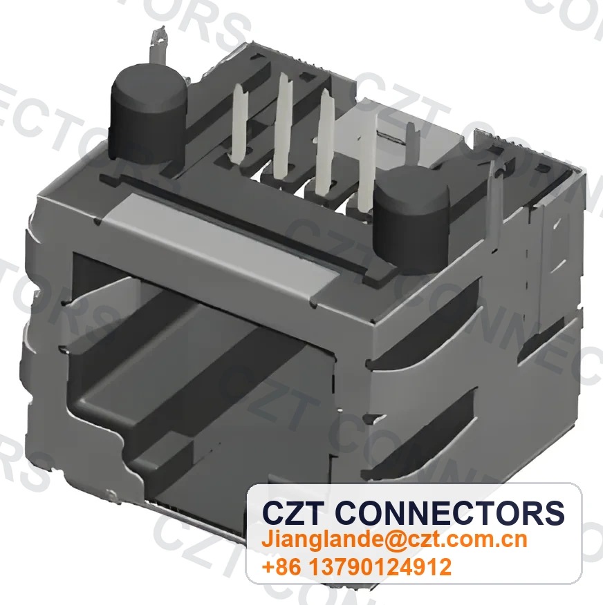 Single-Port PCB Mount RJ45 Modular Jack