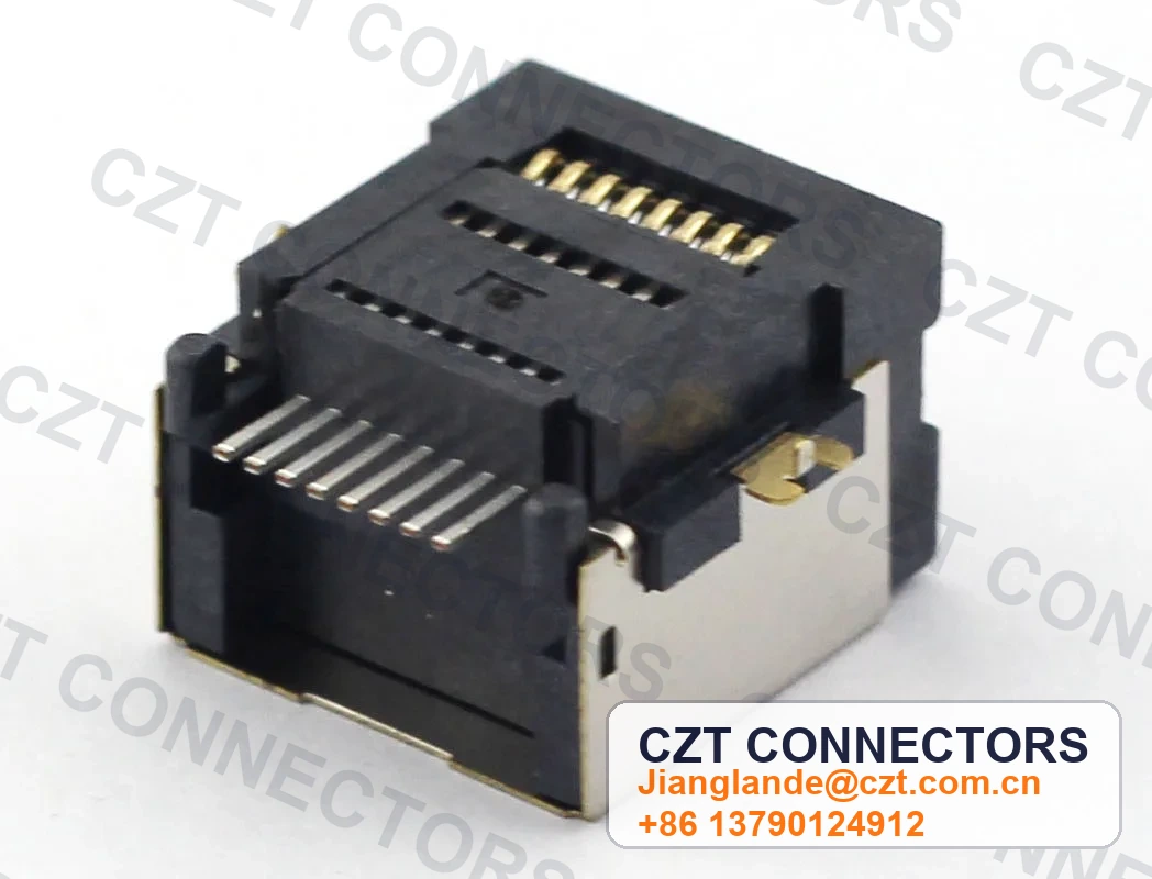 Single-Port SMT Shielded RJ45 Modular Jack