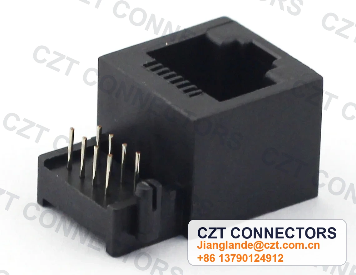 Single-Port PCB Mount Shielded RJ45 Modular Jack