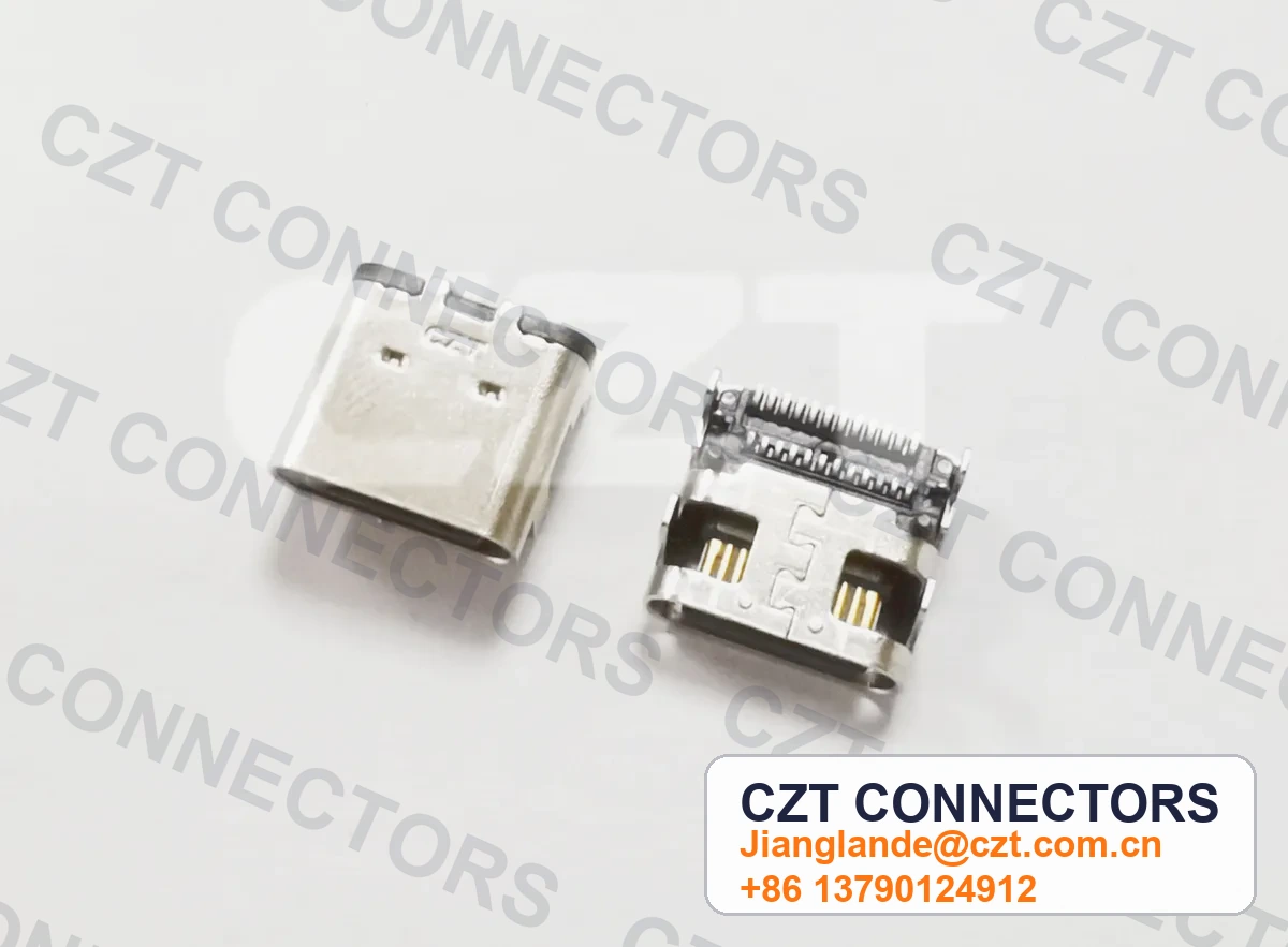 USB Type-C Female Receptacle Board/Panel-Mount Connector