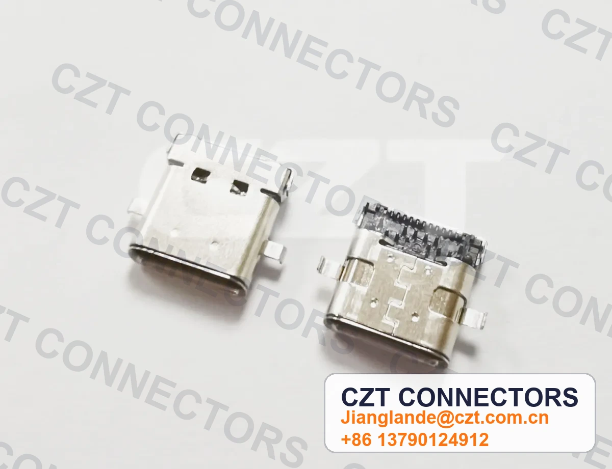 USB Type-C Female Receptacle Board/Panel-Mount Connector