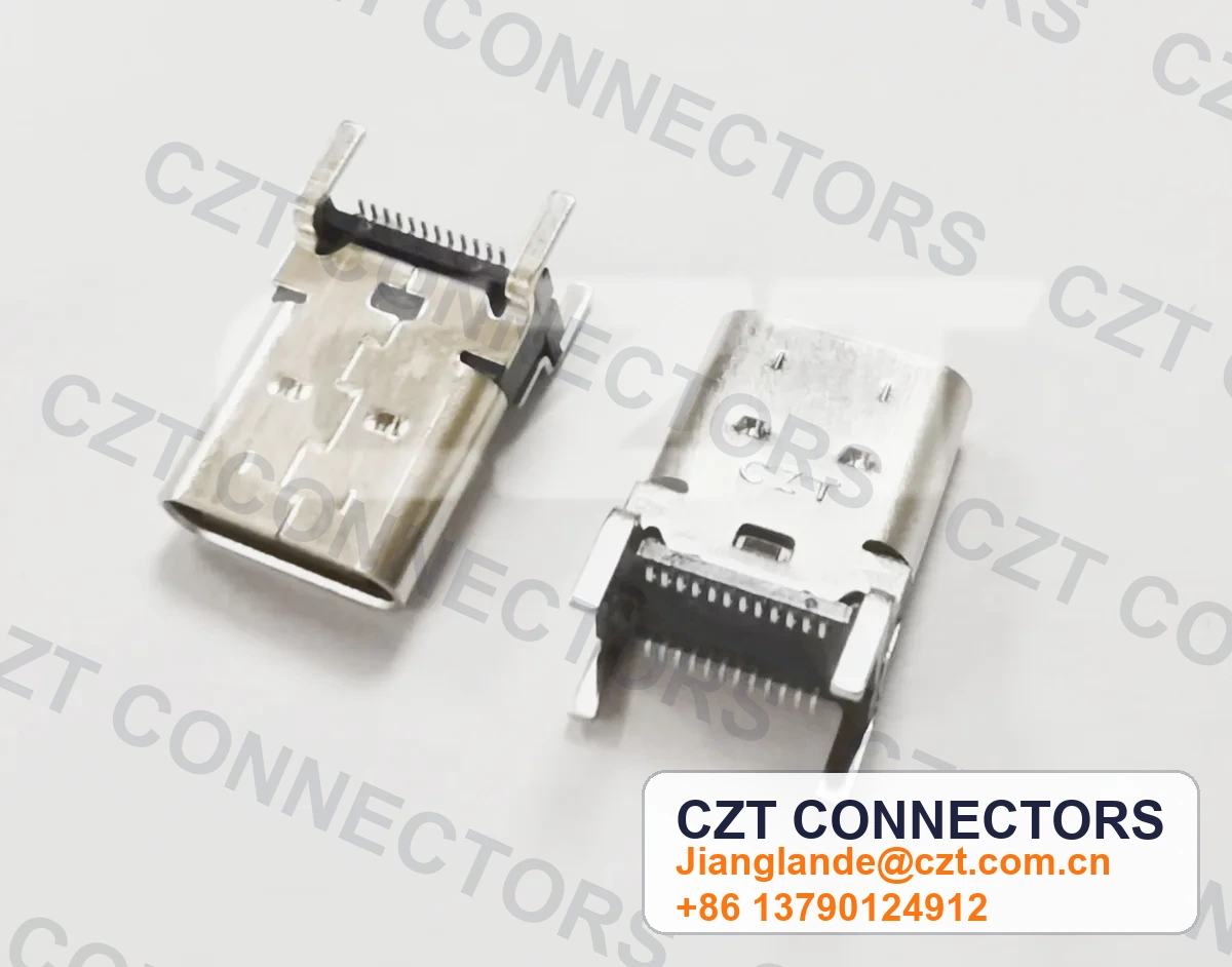 USB Type-C Female Receptacle Board/Panel-Mount Connector
