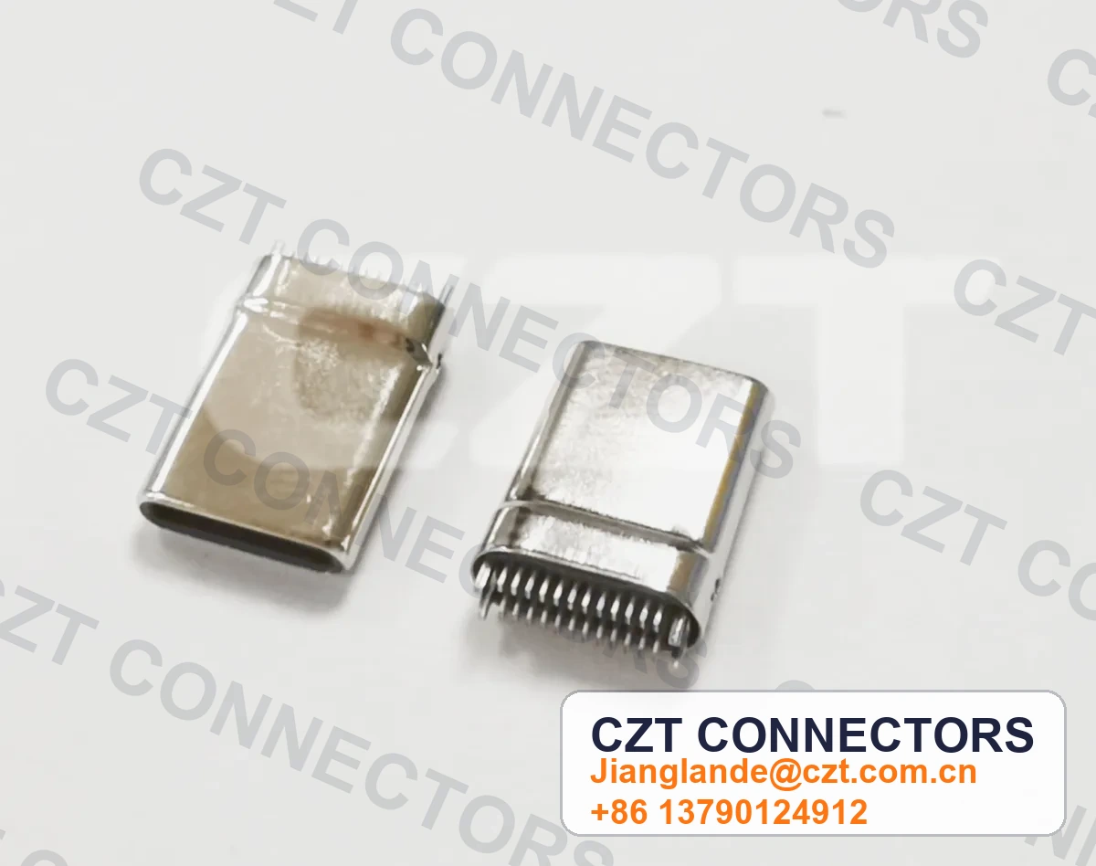 USB Type-C Male Plug Board-Mount Connector