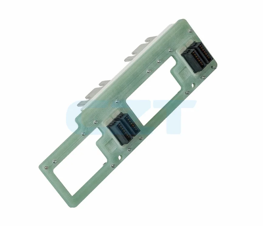 Exploded view diagram showing MC4 connector components - contact pin, seal, housing, and cable gland