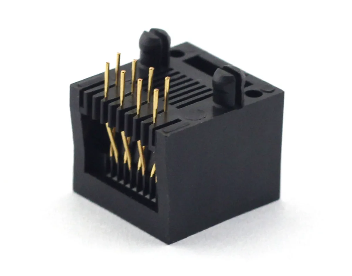 5222-A 8-position jack with listed flange and peg options, E52QWY-1093-5