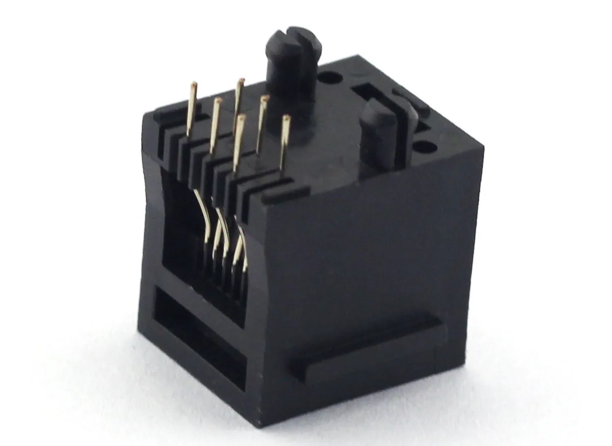 Product lineup photo showing CZT LC duplex connectors, MPO-12 connector, shielded RJ45 jack, and SFP+ cage assembly arranged on a neutral background