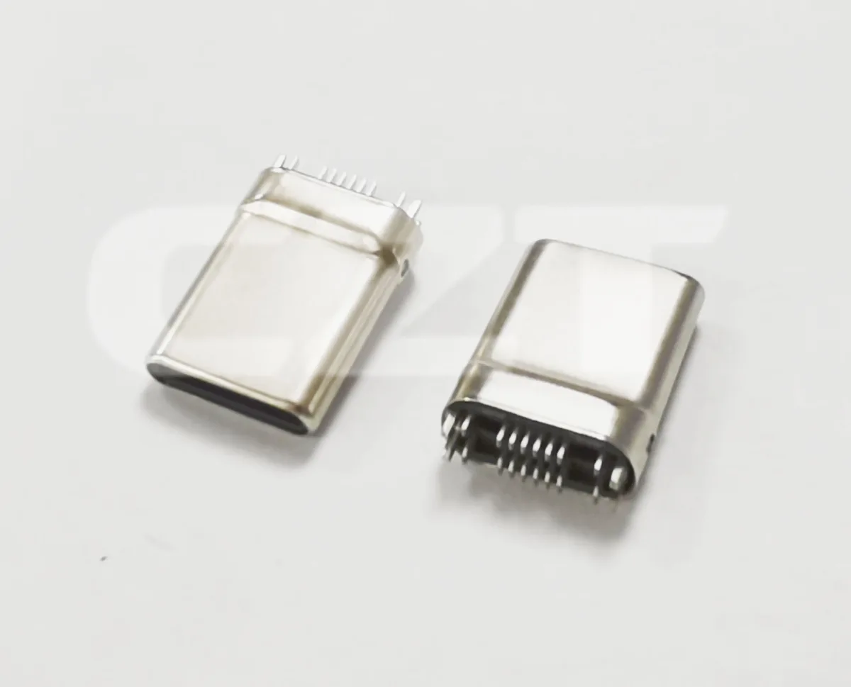 USB-C connector and cable with 24-pin reversible design