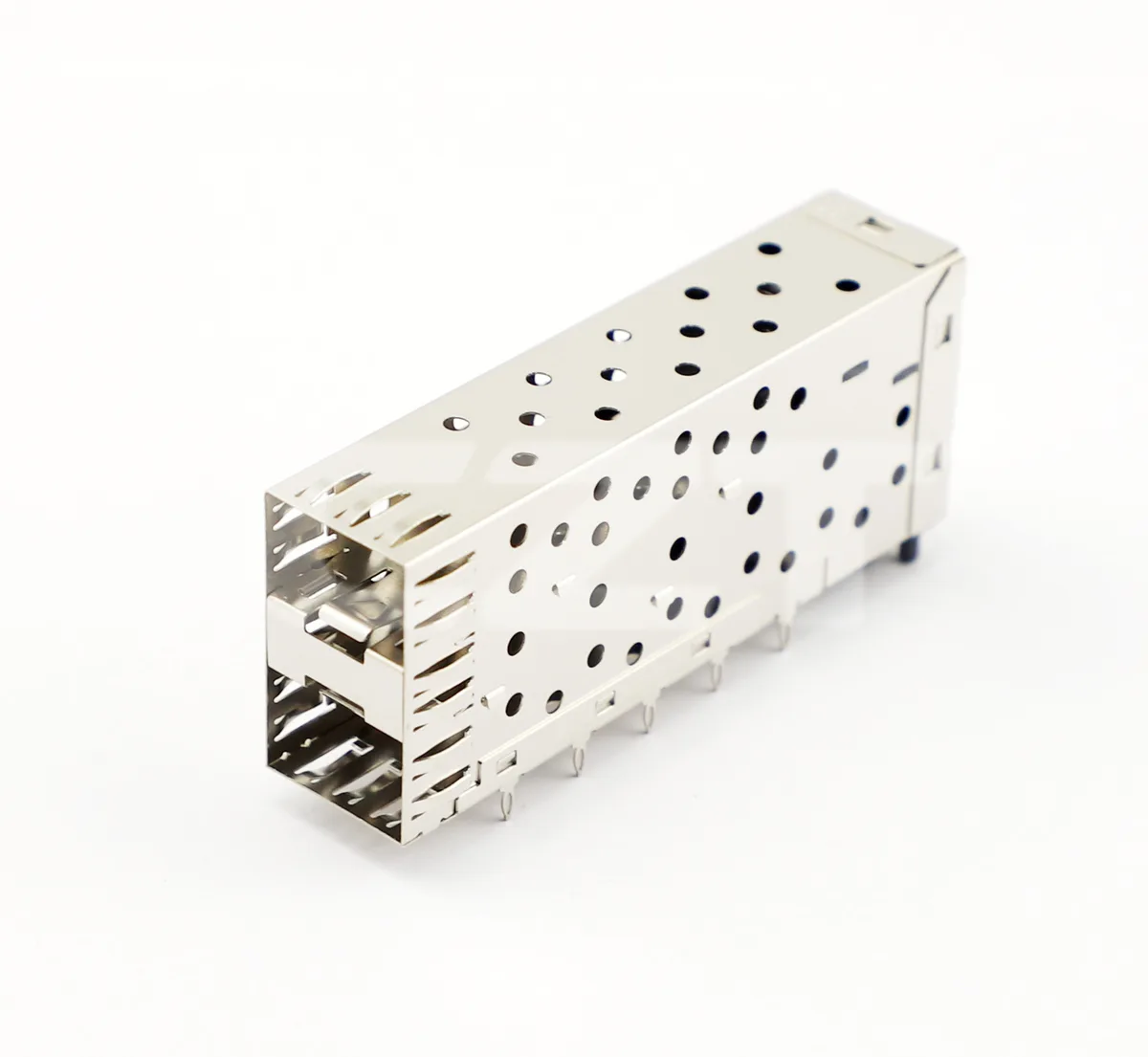 Pre-polished LC connector showing internal stub fiber and index-matching gel